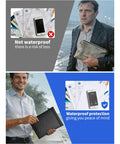 Side-by-side comparison showing non-waterproof vs IPX8 Waterproof Document Bag Submersible One Meter For Business Travelers And Boating Keep