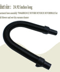 Heavy Duty Vacuum Hose Assembly Compatible With Wet And Dry Shop Vacs 24.92 inch flexible black hose for Dewalt blower and vacuum.