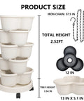 5 Tier Stackable Garden Tower Strawberry Planter for Flowers Vegetables Herbs and Succulents A Vertical Garden Dream with dimensions