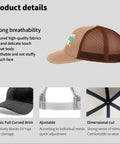 Its My Sixteenth Birthday Cool Hat For Men Fashion Tennis Trucker Cap with adjustable buckle, breathable mesh, side view.