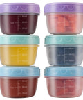 Leakproof Salad Dressing Containers To Go With Lids 6 Pack 2.7 Oz Small Sauce Jars For Lunch Box Dishwasher Safe And Microwave Safe Reusable Condiment Containers With Clear Graduated Lines.