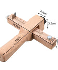 Leather Strap Cutter Beech Wood DIY Leatherworking Tool With Adjustable Blade System And Five Replacement Blades