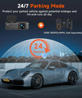 4K Front And Rear Dash Cam For Cars With Night Vision Dual Channel 170 Degree Wide Angle 24/7 Parking Mode feature
