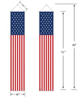 Patriotic Outdoor Door Decorations With 14 By 72 Inch Hanging Stars And Stripes Banners Two Piece With Rod And String Included