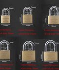 Tough As Nails Keyed Padlock Featuring Heavy Duty Chrome Plated Copper Body And A Reinforced Stainless Steel Shackle for measuring dimensions