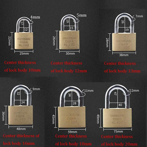 Tough As Nails Keyed Padlock Featuring Heavy Duty Chrome Plated Copper Body And A Reinforced Stainless Steel Shackle for measuring dimensions
