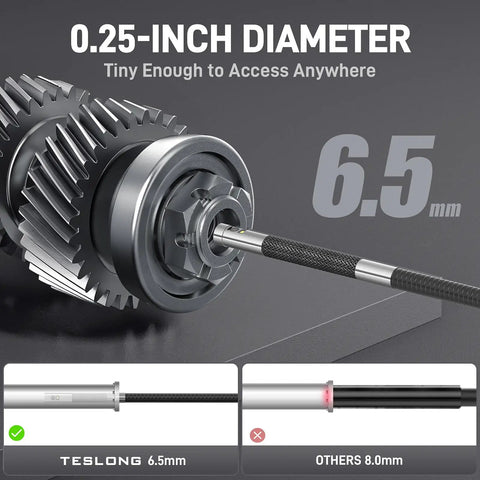 4 Way Dual Lens Articulating Borescope For Auto Techs With Joystick Control Full 360 Degree Rotation And 210 Degree Bending 6.5mm probe