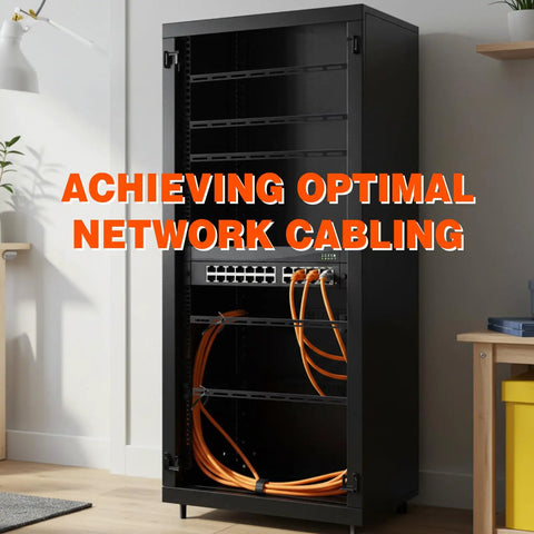 8 Set 1U Cable Management Tie Bar Kit for 19 Inch Server Racks With Open Frame Cabinets depicted in a network setup