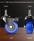 Tough As Nails Heavy Duty Caster Wheels 2 Inch Swivel Type Featuring 800 Pound Capacity and smooth rolling design, showing dimensions.
