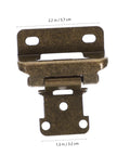 4 Pack Self Closing Cabinet Hinges With Brushed Metal Finish Soft Close Overlay For Frameless Kitchen Cabinets Durable Quiet Close Hardware For Easy Install with size dimensions 5.7cm x 3.2cm