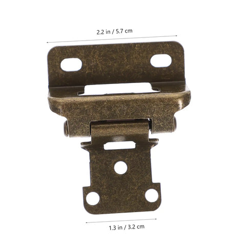4 Pack Self Closing Cabinet Hinges With Brushed Metal Finish Soft Close Overlay For Frameless Kitchen Cabinets Durable Quiet Close Hardware For Easy Install with size dimensions 5.7cm x 3.2cm