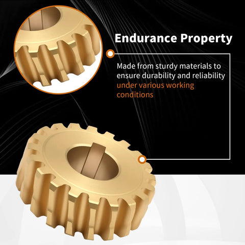 2 Pack Worm Gear Replacement For Craftsman Yard Man MTD Snowblowers Heavy Duty Durable Spline Gear showing durability
