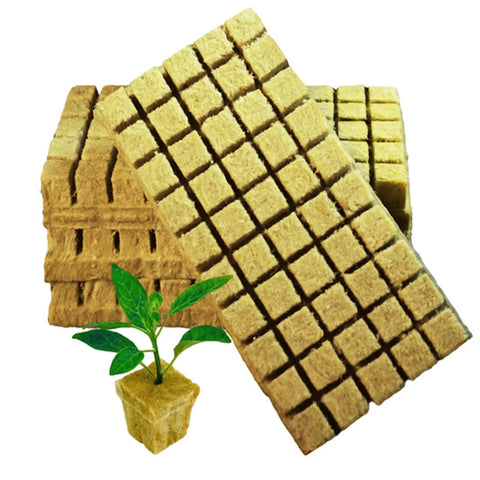 Rockwool Cubes 1 Inch for Hydroponics Great for Rooting Cuttings and Clones Seed Germination 4 Sheets Total 200 Cubes High Water Retention and Aeration