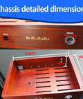 One Side Heat Dissipation Audio Amplifier Chassis For DIY Projects Power Supply Enclosure with dimensions shown