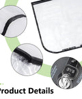 Close-up of the Hella Tough EV Charger Port Cover Ultra Durable Thickened PVC with black edging showing stitching details.