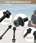 Front And Rear Bike Axle Set For Mountain MTB Hollow Hub Shaft 108mm And 145mm Lengths 20mm And 25mm Hub Compatibility Heavy Duty Chrome Molybdenum Steel Durable Front And Rear Axles