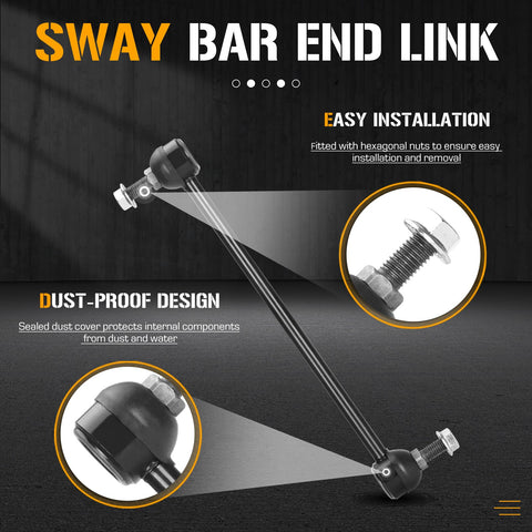 Sway bar end link with hexagon nuts and dust-proof design for Chrysler Town And Country And Dodge Grand Caravan Front Struts Shock Absorber.