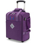 Underseat Rolling Carry On Bag 17x13x8 Inches Personal Item For JetBlue Spirit Frontier And Most Airlines Purple Duffel Style Travel Bag