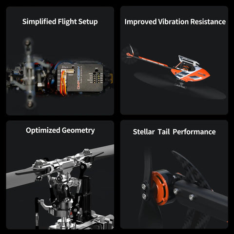 Detailed views of Ready To Fly Pro Grade RC Helicopter With Dual Brushless Motors Direct Drive 6CH Remote App Telemetry features