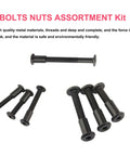 Black M6 Allen Bolts Kit 100 Pcs Socket Cap Screws and Rivet Cap Nuts for Joint Connecting Bolts with Hex Key and Bit