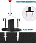 Barn Door Floor Guide 2 Pack, Sliding Door Bottom Guide Floor Mount, Concealed T Shape Guide with screws and anchors illustrated