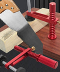Fast Release Aluminum Dog Clamps for Workbench Pro Grade Hold Down Accessories with saw on wood block
