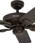 Belmar 52 Inch Ceiling Fan Without Light For Indoor Or Outdoor Use With Pull Chain Tri Mount Traditional 5 Blade Bronze ETL Wet Rated