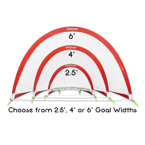 Portable Pop Up Soccer Goals For Backyard Set Of Two 4 Foot Nets With Agility Training Cones And Carrying Case Easy Setup