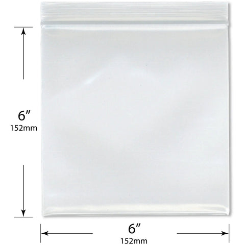 6 X 6 Inch 8 Mil Zipper Reclosable Bags Pack Of 100 Clear Food Safe Durable LDPE For Pantry Kitchen Storage Organization Crafts And Travel Uses Perfect For Fresh Snacks Office And Travel, clear 6x6 in bag