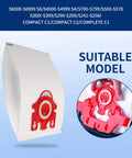 FJM Vacuum Bag Replacement Set Compatible With Canister Type FJM 3D Efficiency, showing red plastic fastener detail on white bag