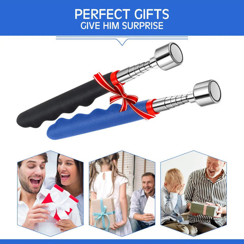 Pair of Telescoping Magnetic Pickup Tool 20 Lb Magnet 30 Inch Extendable Reach Heavy Duty Grabber For Auto Garage Home DIY Cushioned Grip Handle