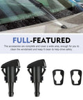 Pro Grade 22 Piece Windshield Washer Hose Assembly With Heavy Duty Fluid Lines And Durable Nozzles Plus Every Connector Needed To Keep Your Ride Spraying Clean Rain Or Shine. Close-up of nozzles and fittings for optimal windshield cleaning.