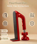 Portable Door Stopper For Inward Swinging Doors No Drill Installation Grab And Go Travel Security Brace For Hotels And Apartments Red Self Defense Personal Protection Gear Lightweight 202g 1 Pack