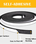 Knock Out Those Pesky Drafts With 1/2 Inch Wide 1/4 Inch Thick Single Sided Foam Tape, Closed Cell Weather Stripping For Doors And Windows, Flexible And Easy To Cut At 16.5 Feet Long, self-adhesive foam tape roll.
