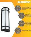 24 Inch LED Mission Style Wall Sconce Light Fixture No Fuss Outdoor Use 1200 Lumens 23W 3000K Warm White ETL Listed