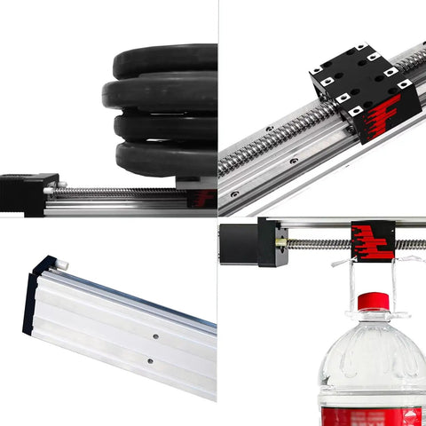 FSK80 15mm Double Guide Rails Linear Module With Ball Screw Linear Stage for CNC Gantry NEMA24 Stepper Motor 300mm Stroke