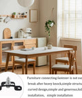 Dead Nuts Secure Hidden Panel Connectors Quick Lock Cabinet Fasteners With Included Screws Heavy Duty Concealed Slide Buckles in modern dining room.