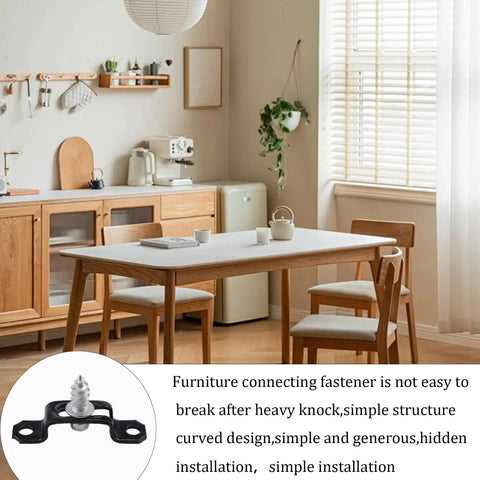 Dead Nuts Secure Hidden Panel Connectors Quick Lock Cabinet Fasteners With Included Screws Heavy Duty Concealed Slide Buckles in modern dining room.