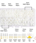 Hella Versatile Gold Imitation Pearl Spacer Beads Kit 10 Boxes 3Mm To 14Mm Abs Beads for DIY jewelry with various sizes.