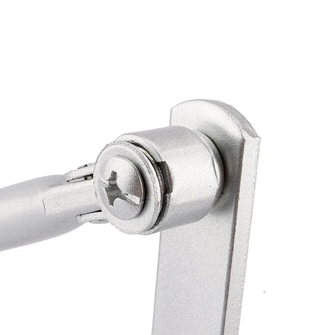 Close-up of adjustable screw on heavy duty hydraulic door closer for 600 to 1200mm doors, adjustable 40 to 65 kg, smooth soft close, reliable safety.