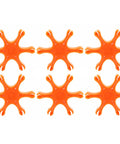 Flexible Black Powder Revolver Capper Set 6 Pack For Number 10 Percussion Caps With Star Shaped Priming Design in orange
