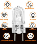 Over The Range Microwave Light Bulbs 20W G8 BiPin Base Easy Install Dimmable Replacement For GE Samsung Kenmore Maytag Elite Ovens