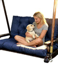Porch Swing Cushion Set For Outdoor 2 To 3 Seater Benches Waterproof Garden Patio Bench Pad With Ties 4 Inch Thick Cozy Durable