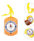 Orienteering Compass For Outdoor Hiking Lightweight Multi Function Tool shown with acrylic base and luminous pointer