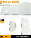Close-up of the blade from Two Piece Japanese Hand Saw Set With 6 Inch Flush Cut Saw And 4 Inch Drywall Saw, showcasing 17 TPI teeth.