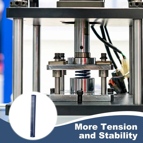 Blue Compression Springs 3 Inch Length For Mechanical Equipment And 3D Printer Accessories With Alloy Steel Build and durable coating displayed in a machine.