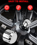 Chrome Front Axle Nut Covers for Harley Davidson Touring Dyna Sportster Softail Electra Glide Road Glide Models 2002 To 2024