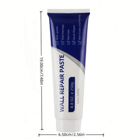 Fast Dry Wall Repair Paste Kit With Scraper For Quick Hole And Crack Patches tube, 250g, white paste, wall damage fix