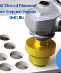 Diamond Step Drill Bit Set With M10 Thread, 20mm 35mm 50mm Three Stage Hole Opener For Tile Concrete Marble Granite Stone, Fits Angle Grinder