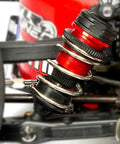 ARRMA 1/8 Mojave 4S Spring Steel Shock Absorber Springs 1.8mm Wire Diameter Upgrade shown attached to RC truck
